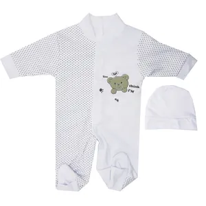 ست سرهمی و کلاه نوزاد طرح خالدار