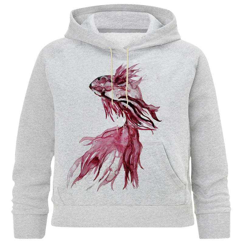 هودی دخترانه مدل M 210 ماهی