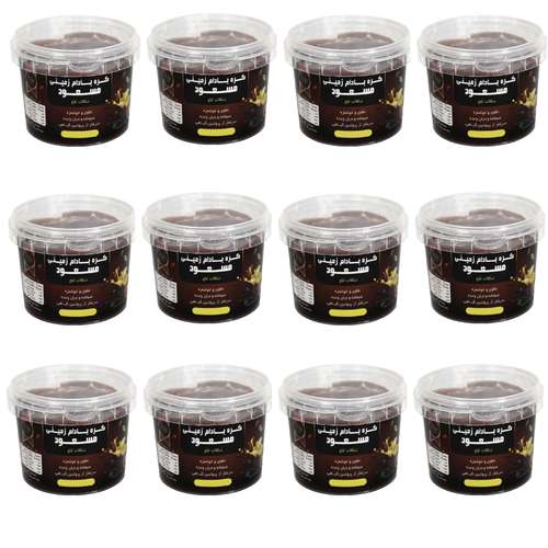     کره بادام زمینی شکلات تلخ مسعود - 250 گرم بسته 12 عددی