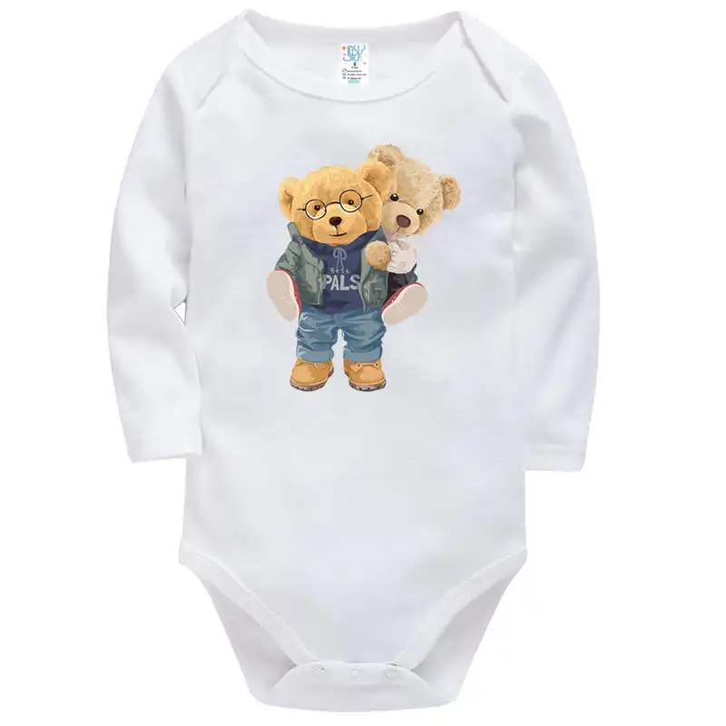 بادی آستین بلند نوزادی نیل کوک مدل Winter Teddy مجموعه 5 عددی