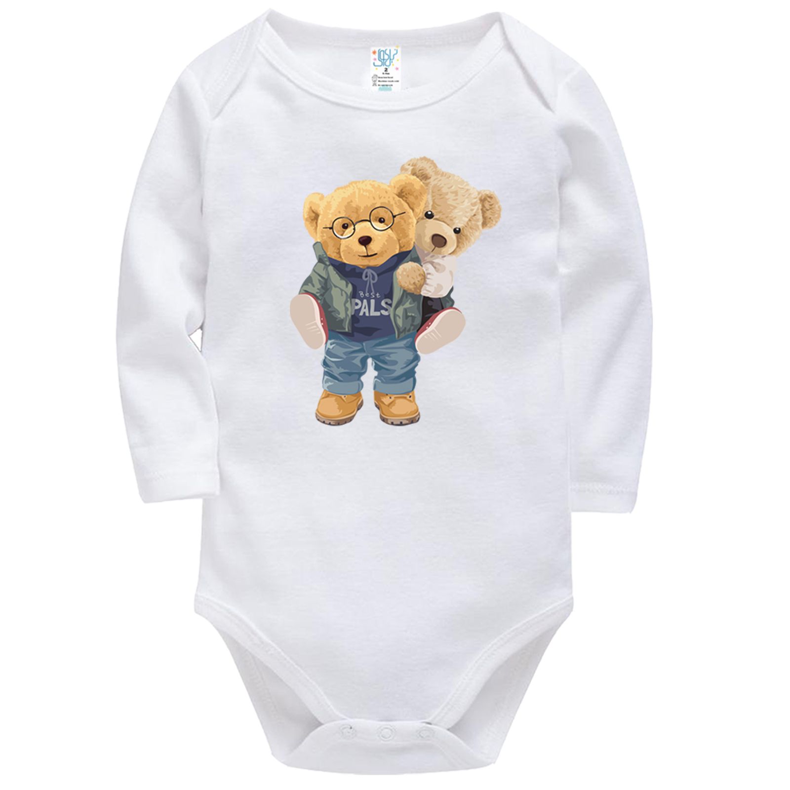 بادی آستین بلند نوزادی نیل کوک مدل Winter Teddy مجموعه 5 عددی -  - 3
