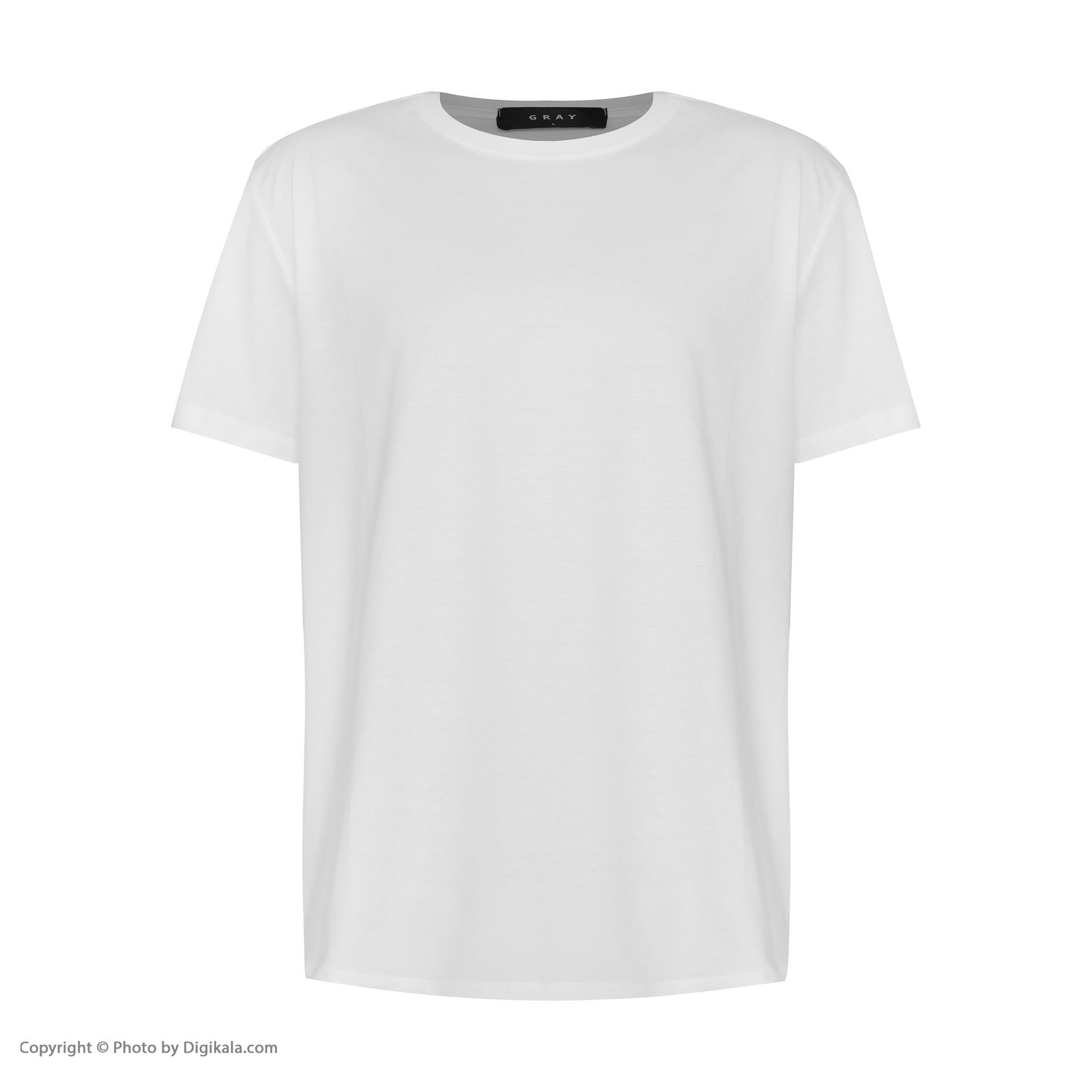 تی شرت آستین کوتاه مردانه گری مدل BASIC 4 -  - 3