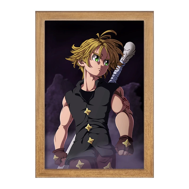 تابلو خندالو مدل ملیوداس و بن انیمه هفت گناه کبیره  کد 17516