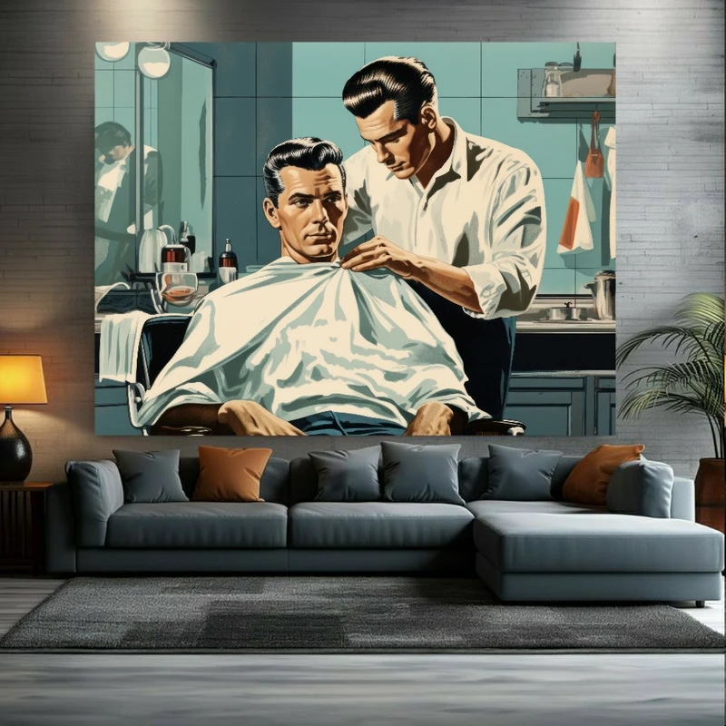 پوستر طرح آرایشگاه مردانه مدل لوکس کد BR235