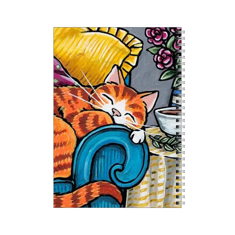 دفتر مشق 100 برگ بامبیلیپ طرح گربه روی مبل راحتی  کد 9780724