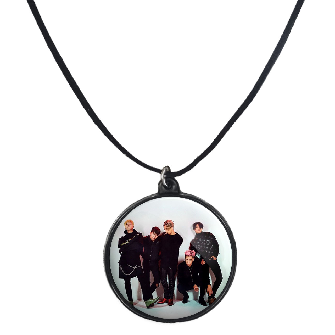 گردنبند پرمانه طرح گروه موسیقی BIG BANG کد pmb.15166 مدل دو طرفه