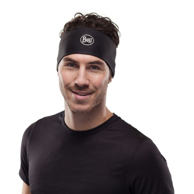هدبند ورزشی باف مدل coolnet wide headband solid black