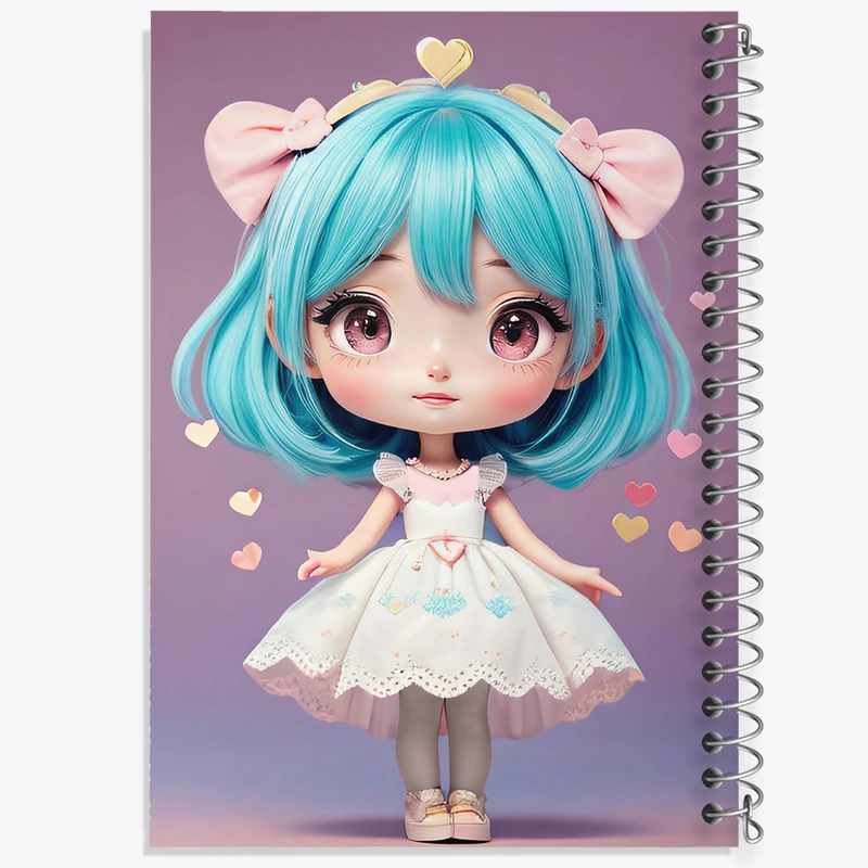 دفتر مشق 50 برگ خندالو طرح دخترانه (Girlish) کد 36858