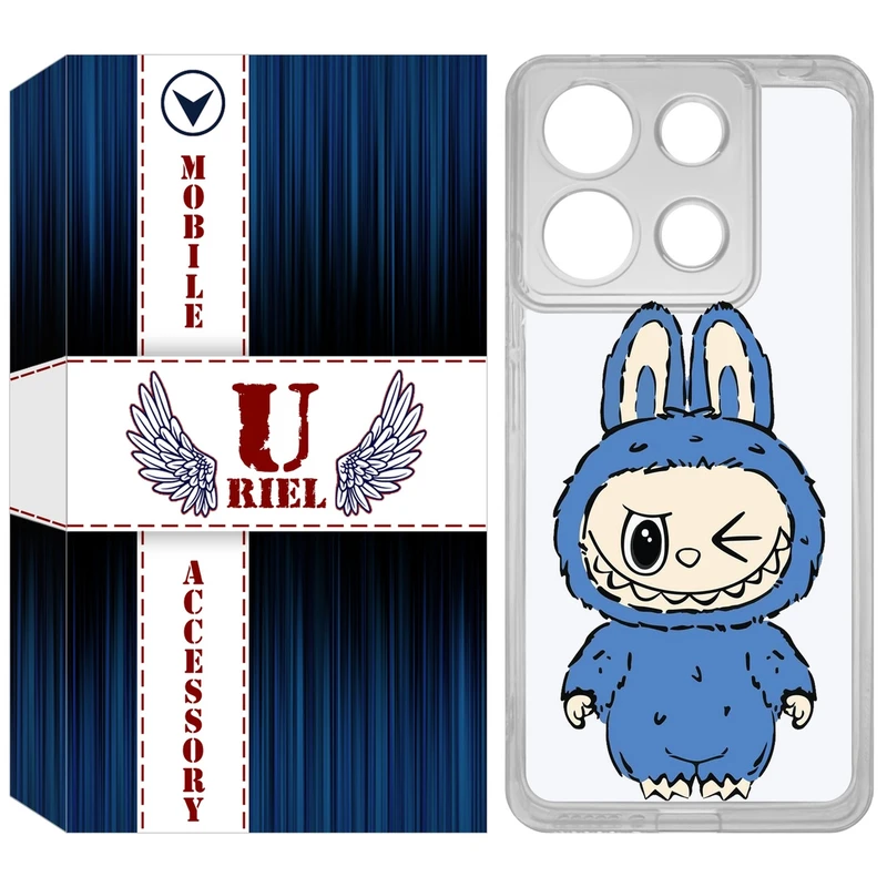 کاور یوریل مدل Clear کد 116 طرح لبوبو Labubu مناسب برای گوشی موبایل شیائومی Redmi Note 13 4G