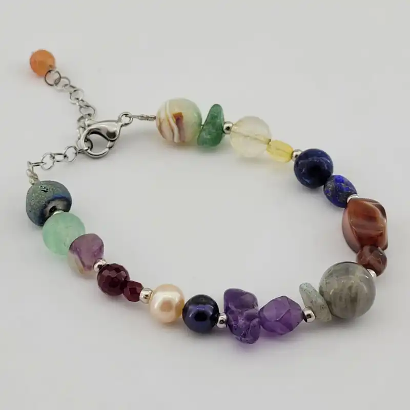 دستبند زنانه مدل سنگ Chakra کد 00813