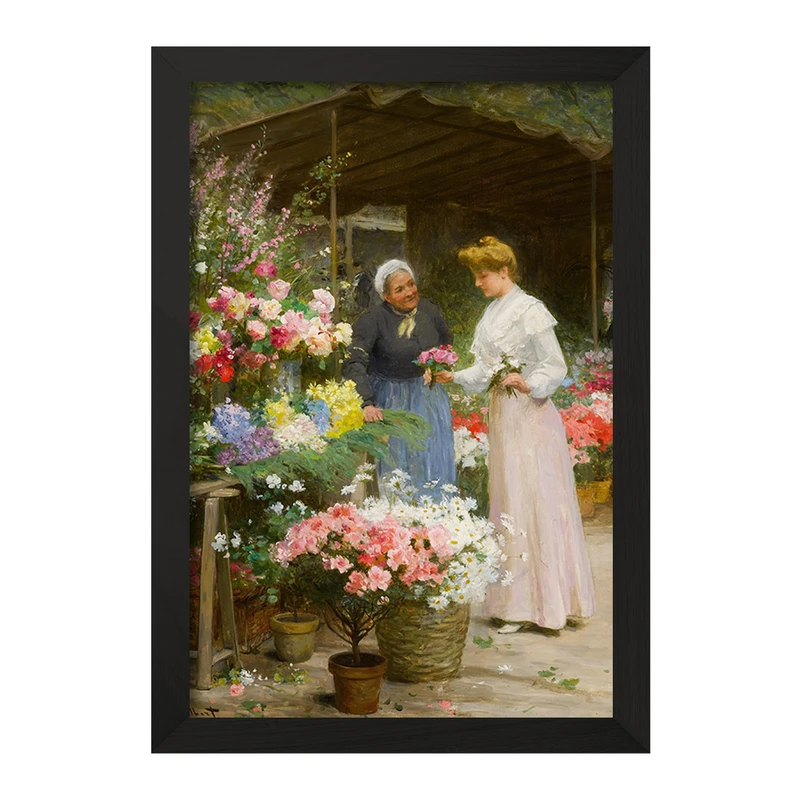 تابلو خندالو مدل نقاشی راهپیمایی گل مادلین اثر ویکتور گابریل گیلبرت کد F12246