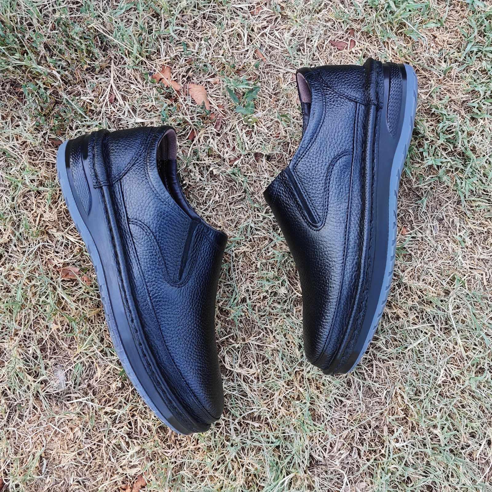 کفش طبی مردانه چرم تبریز مدل مطمئن رنگ مشکی  -  - 5