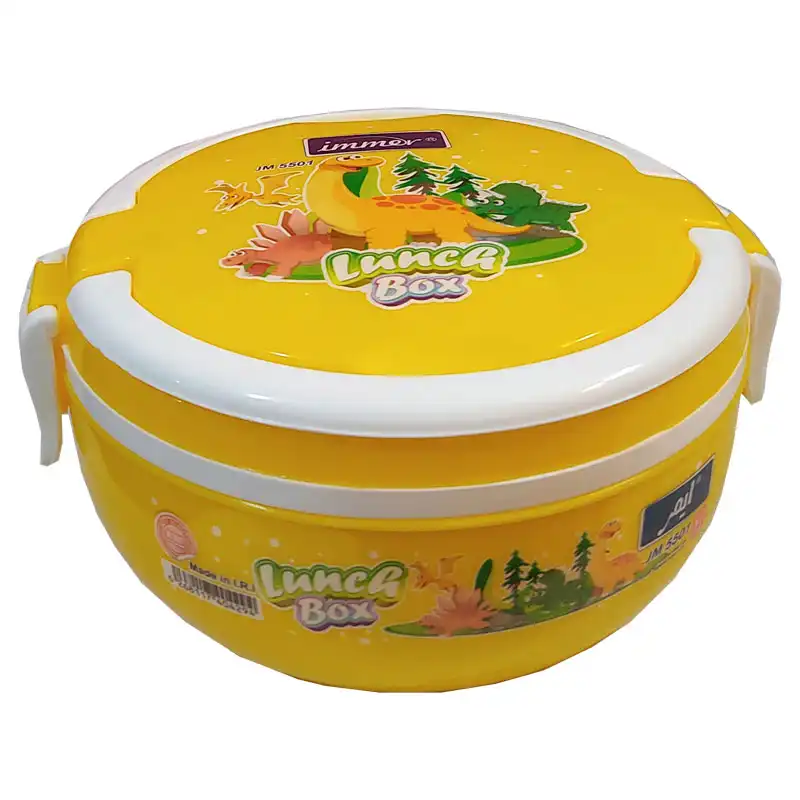 ظرف غذای کودک ایمر طرح دایناسور خندان کد JM5501 مجموعه 4 عددی