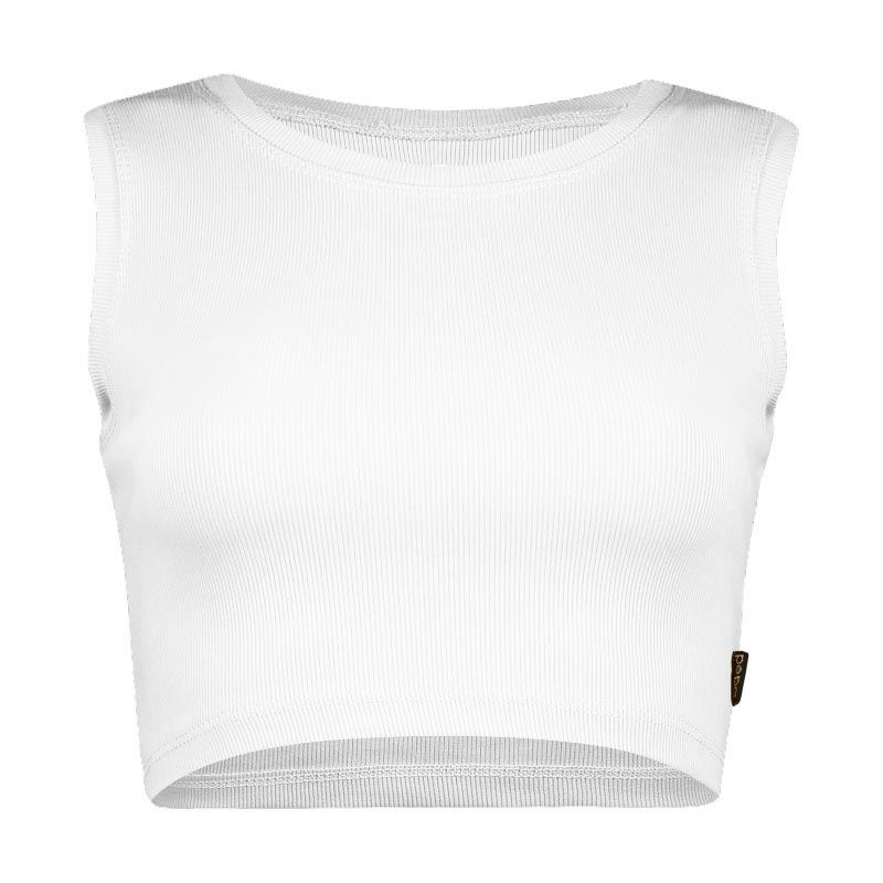 نیم تنه زنانه پپا مدل Born to Rock رنگ سفید