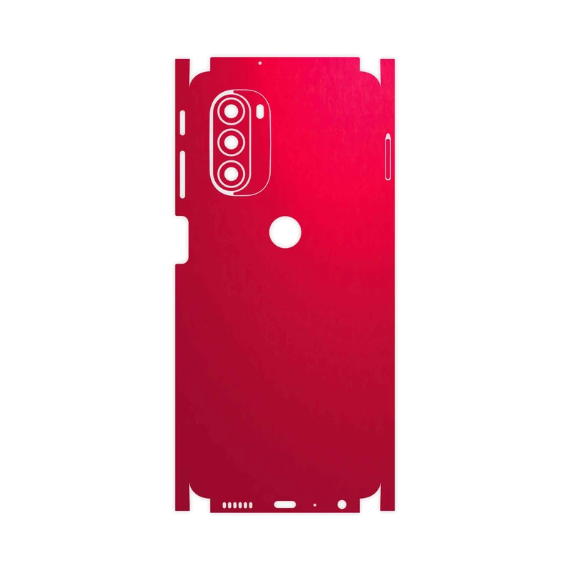 برچسب پوششی ماهوت مدل Matte-Warm-Red-FullSkin مناسب برای گوشی موبایل موتورولا Moto G51 5G