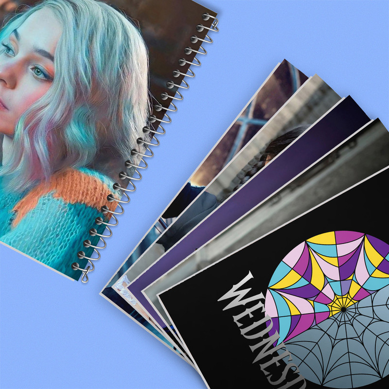 دفتر مشق 50 برگ خندالو طرح ونزدی (Wednesday) کد 719 مجموعه 6 عددی