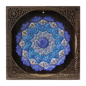 بشقاب میناکاری مدل اسلیمی کد 236