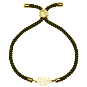 دستبند طلا 18 عیار زنانه الن نار مدل قلب 1941