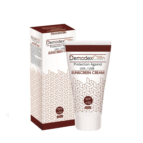 کرم ضد آفتاب رنگی دمودکسیلین SPF 50 مدل 02 مناسب برای انواع پوست حجم 50 میلیلیتر