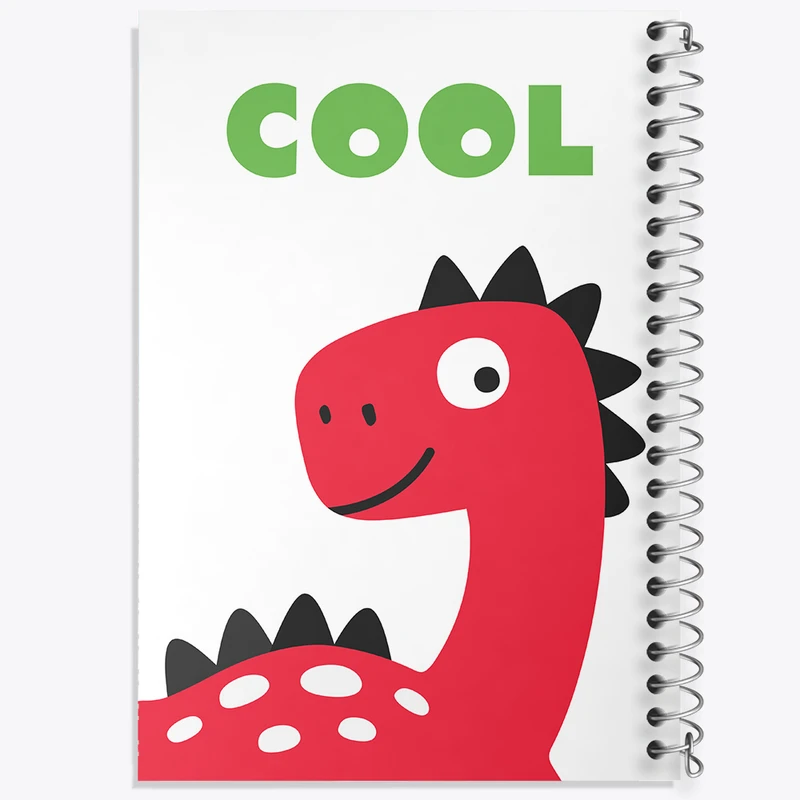 دفتر شطرنجی 50 برگ خندالو مدل دایناسور کیوت کد N603