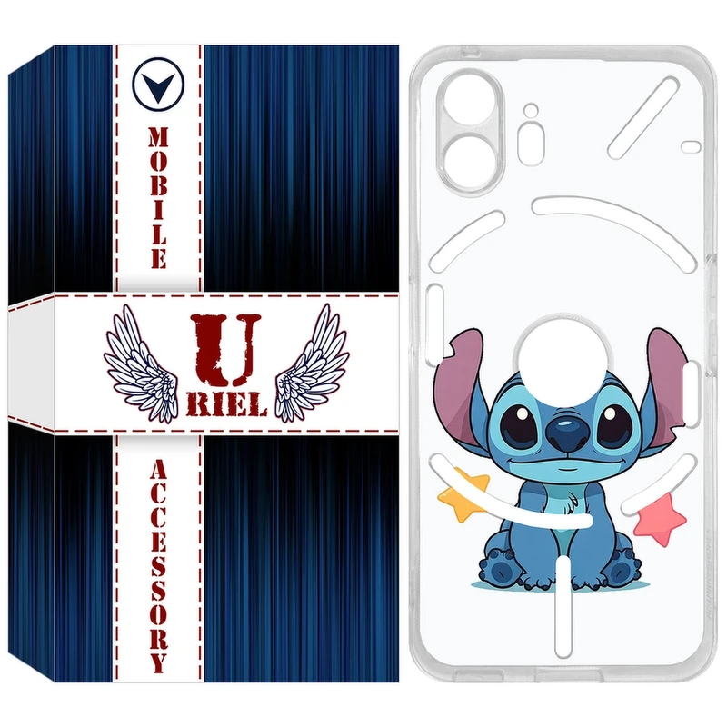 کاور یوریل مدل Clear کد 70 طرح استیچ مناسب برای گوشی موبایل ناتینگ فون 2