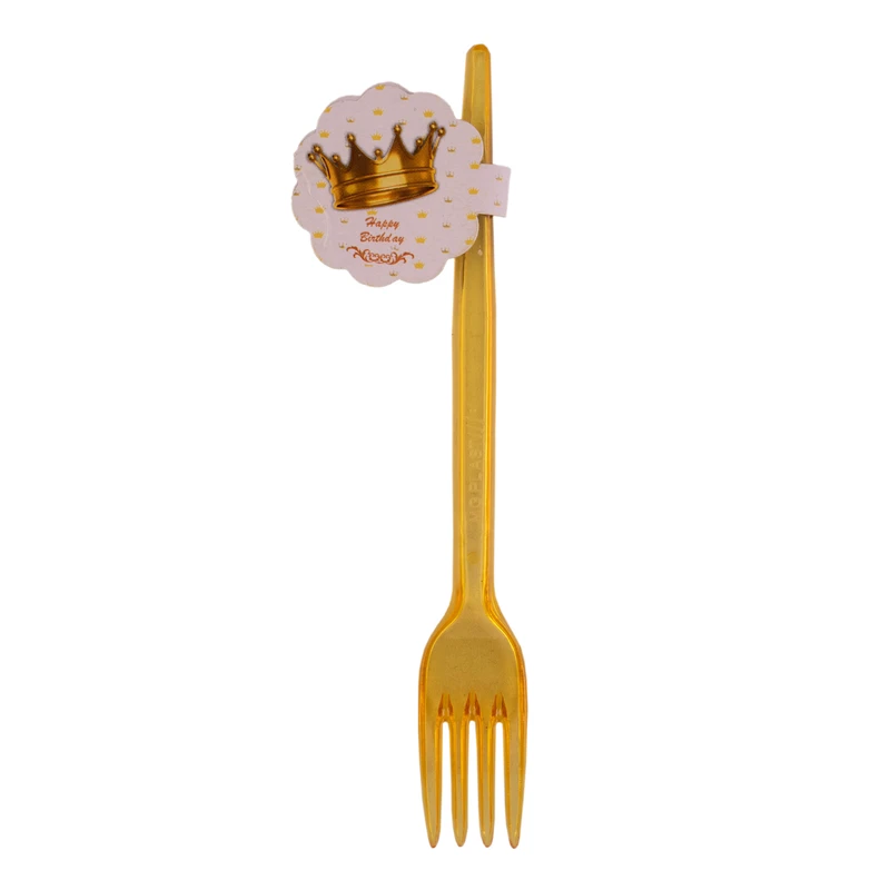 چنگال یکبار مصرف مدل تاج بسته 10 عددی