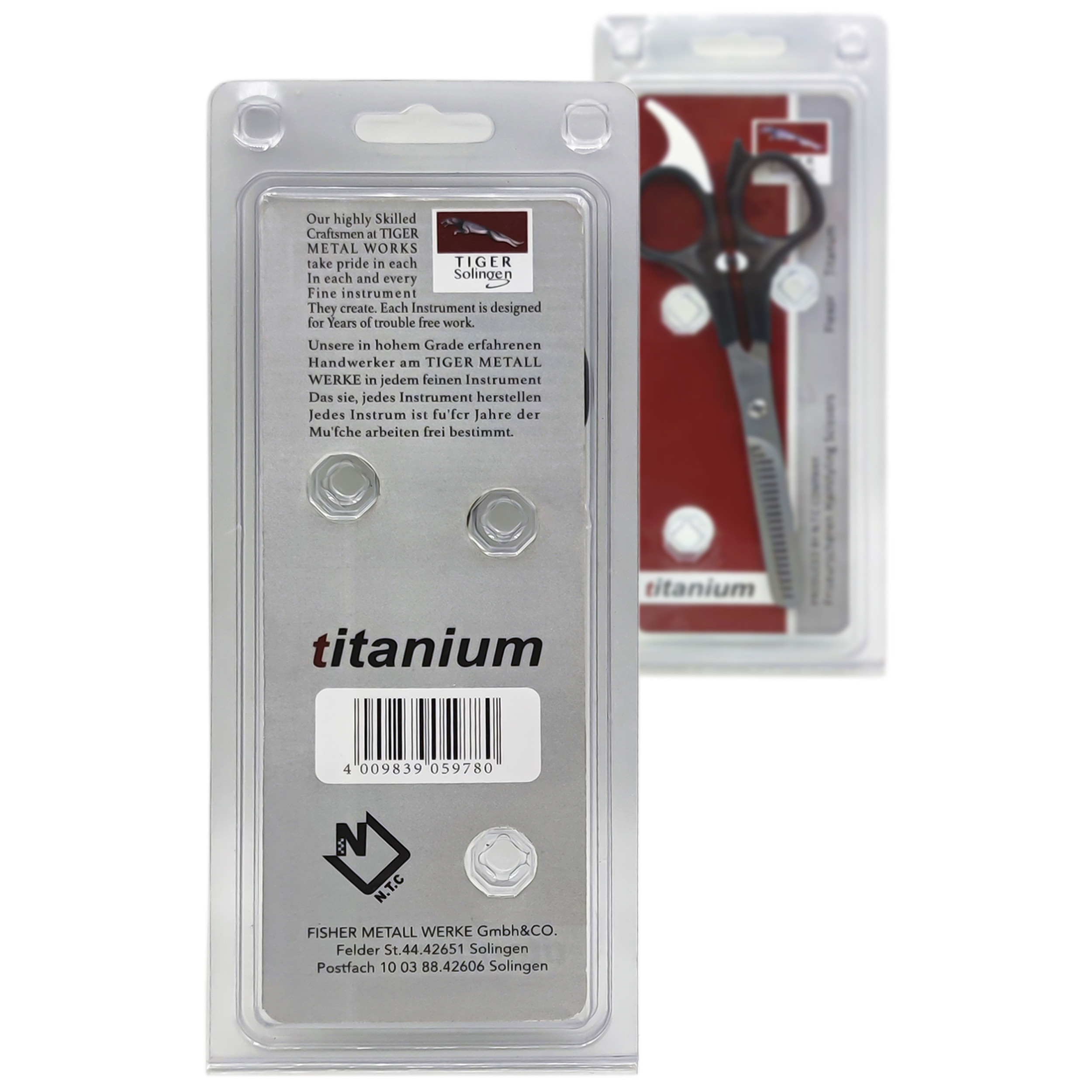 قیچی آرایشگاهی پیتاژ تایگر مدل Titanium مجموعه 3 عددی