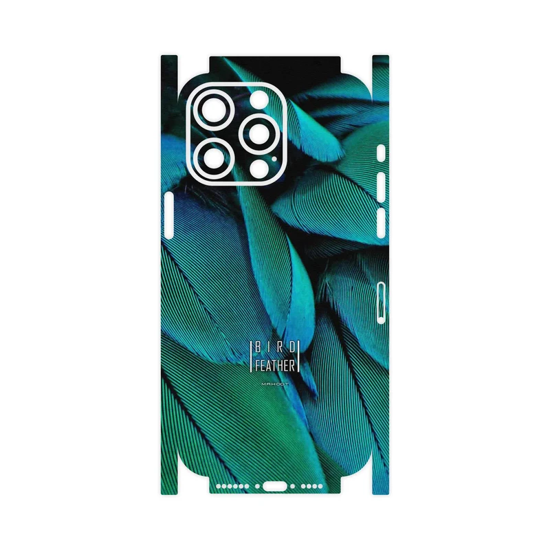 برچسب پوششی ماهوت مدل Green Feather-FullSkin مناسب برای گوشی موبایل اپل iPhone 15 Pro Max