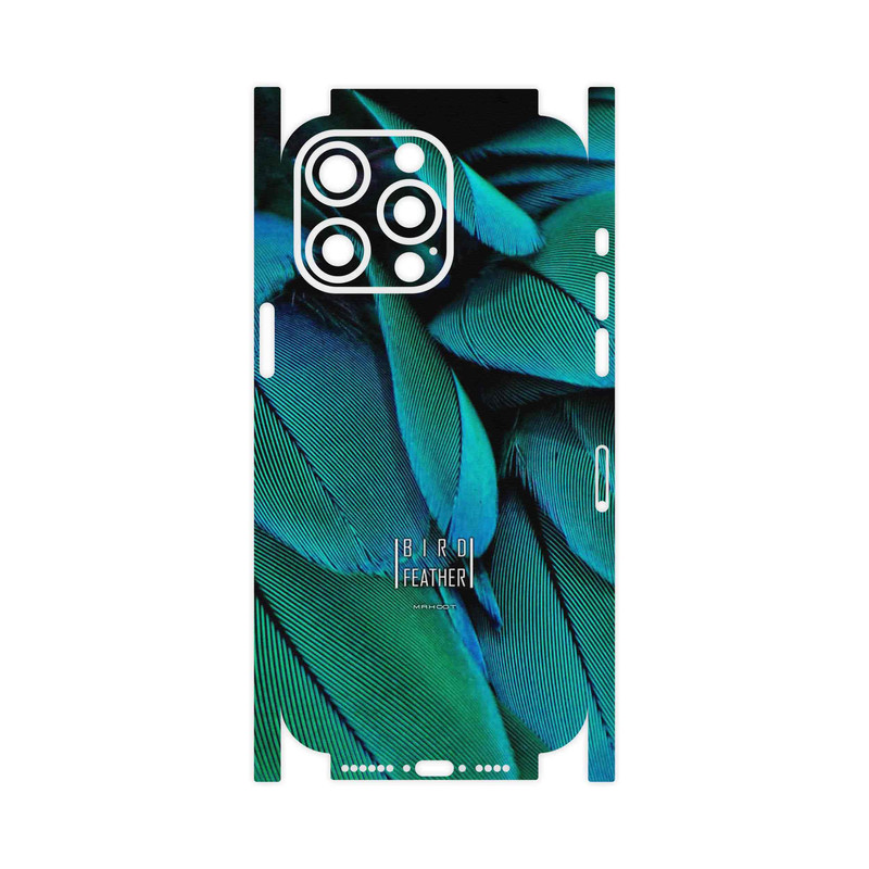 برچسب پوششی ماهوت مدل Green Feather-FullSkin مناسب برای گوشی موبایل اپل iPhone 15 Pro Max