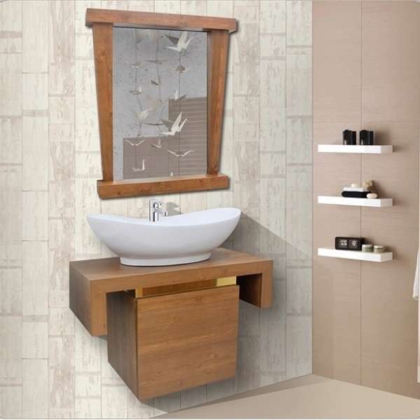 ست کابینت روشویی کاسپین مدل برلیان به همراه آینه و باکس