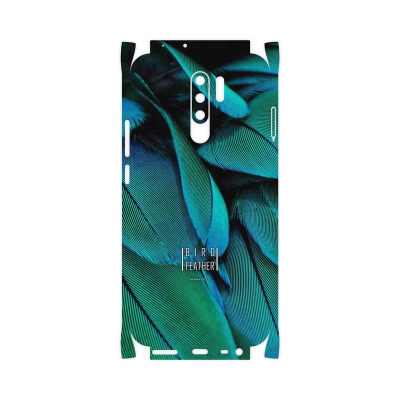 برچسب پوششی ماهوت مدل Green Feather-FullSkin مناسب برای گوشی موبایل شیائومی Redmi 9