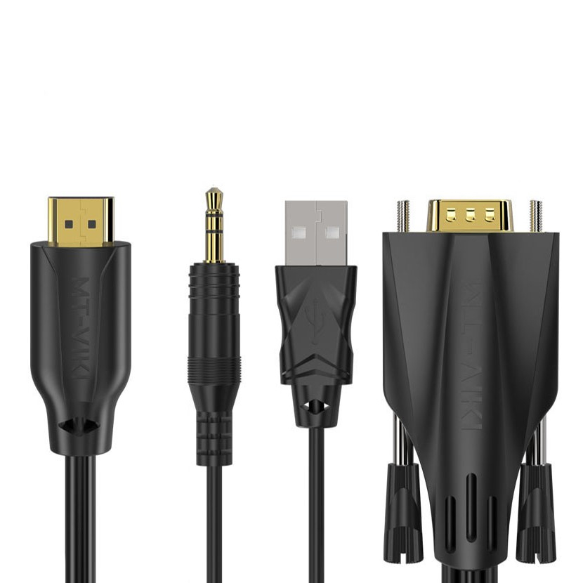  کابل USB به HDMI/AUX/VGA ام تی وی کی مدل MT-HV1202 طول 1.2متر