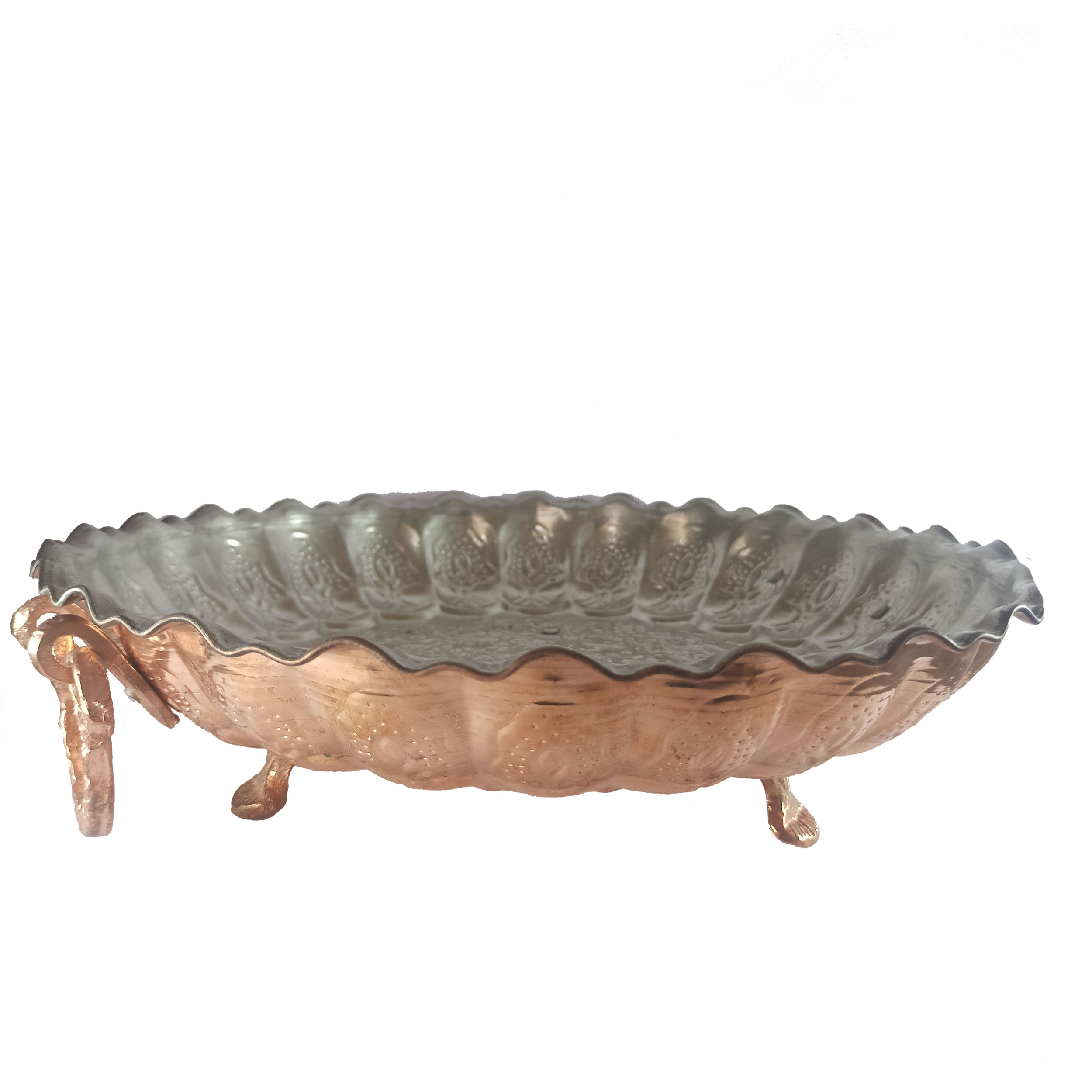 میوه خوری مسی مدل پایه دار کد mp03