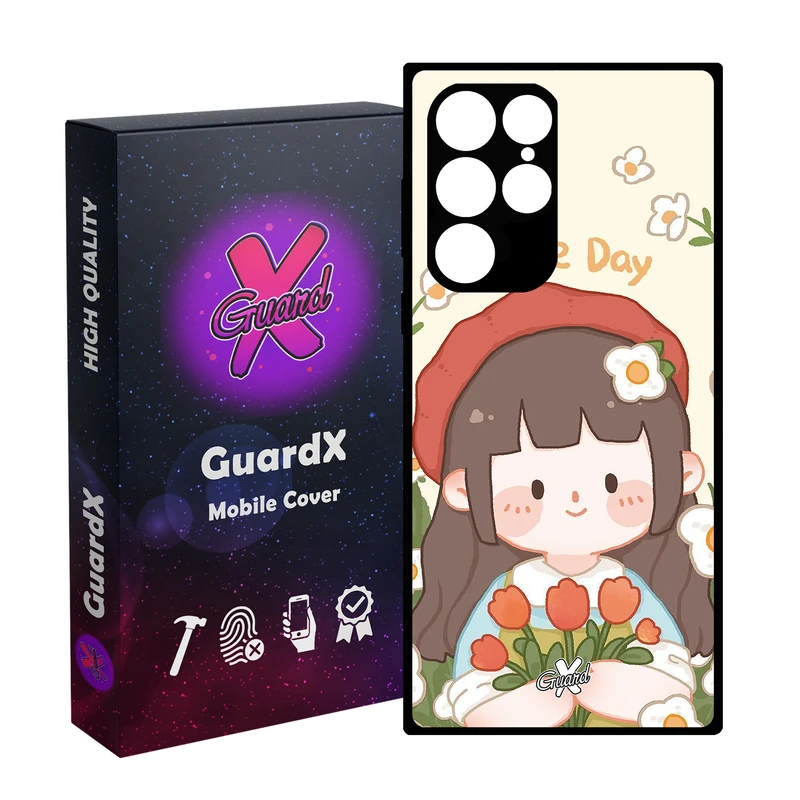 کاور گارد ایکس طرح Girl مدل Glass10633 مناسب برای گوشی موبایل سامسونگ Galaxy S22 Ultra