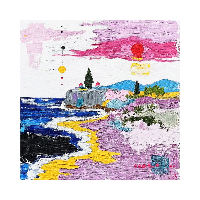 تابلو نقاشی رنگ روغن طرح هدیه هنری کد G0234