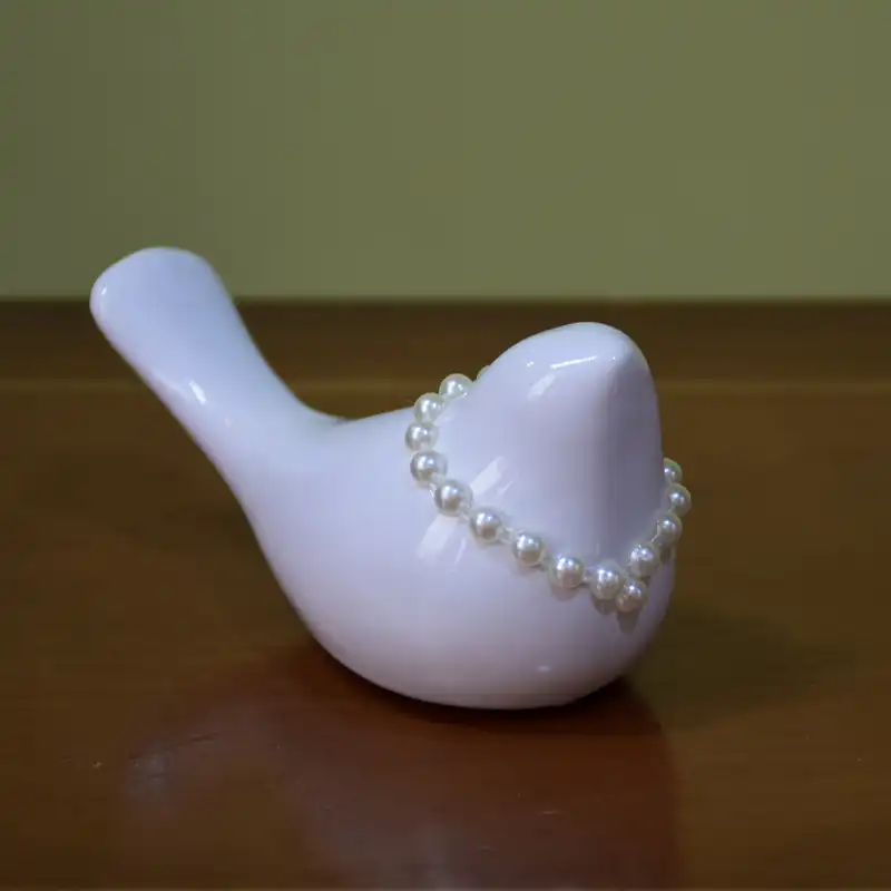 مجسمه سرامیکی مدل پرنده طرح عروس کد queen