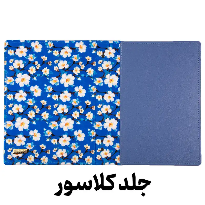 کلاسور مدل چرم پارچه ای گلدار 26 حلقه کد L2006