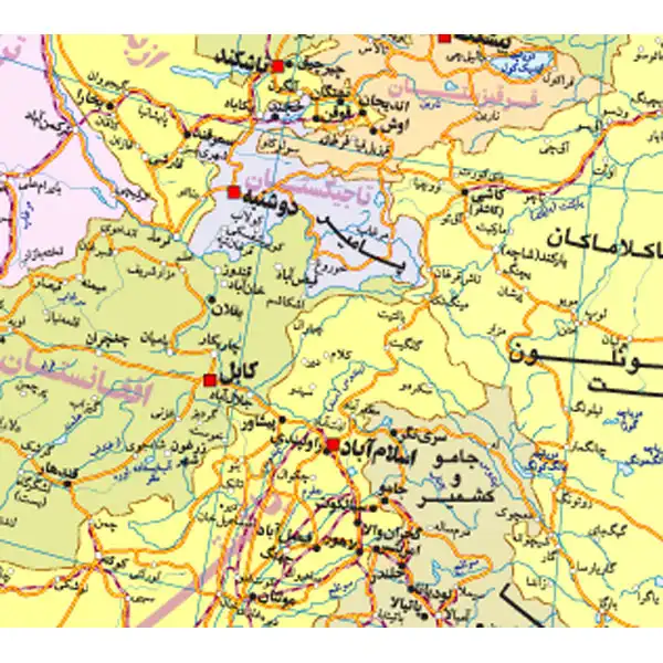 نقشه انتشارات گیتاشناسی مدل آسیا کد 536