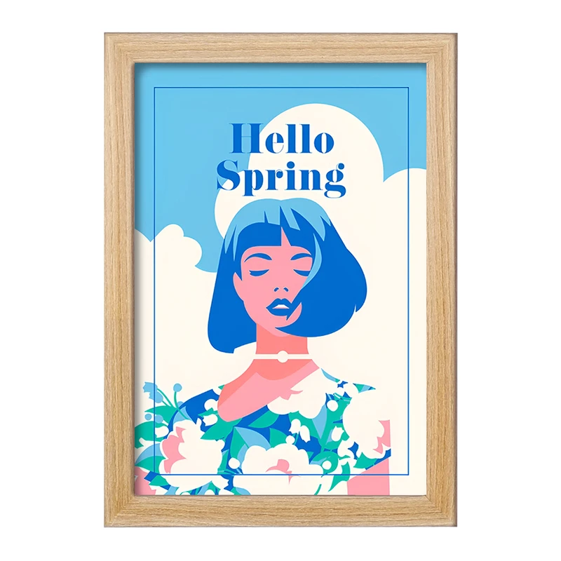 تابلو خندالو مدل سلام به بهار کد F8850