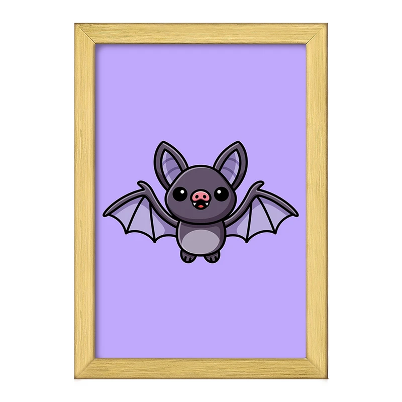 تابلو خندالو طرح حیوانات بامزه خفاش کد 28189