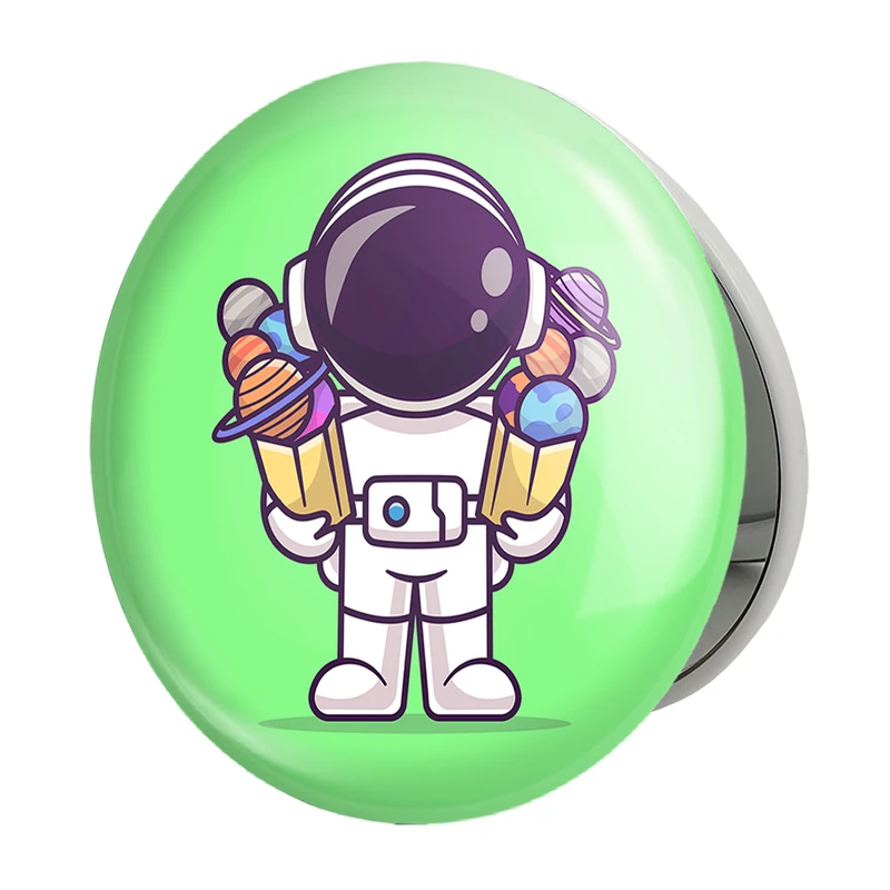 آینه جیبی خندالو طرح فضانورد مدل تاشو کد 25117 