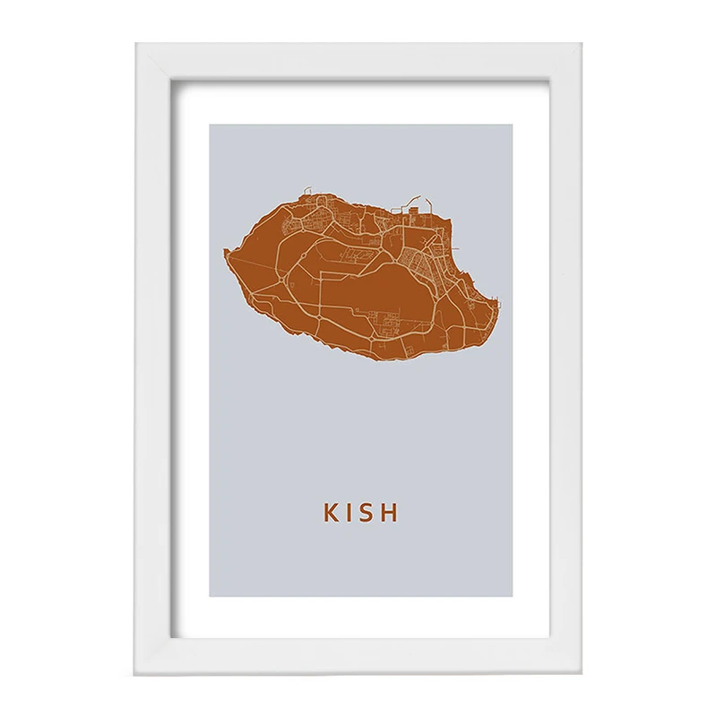 تابلو خندالو مدل نقشه کیش کد F11963