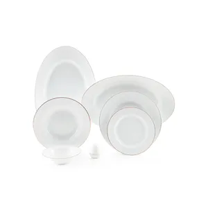 سرویس غذاخوری 28 پارچه چینی زرین ایران مدل ایتالیا اف زرین درجه عالی