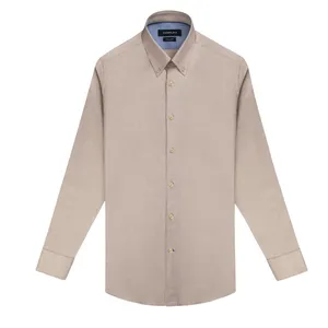 پیراهن آستین بلند مردانه کروم مدل جودون پچ دار 2310102