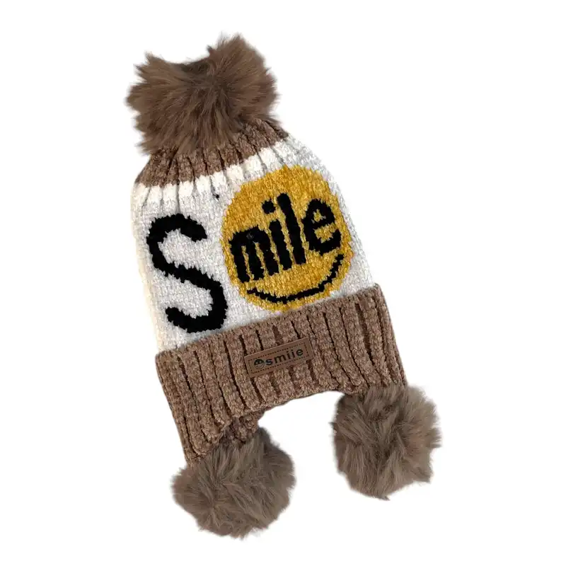 کلاه بافتنی بچگانه مدل اسمایل RO_188