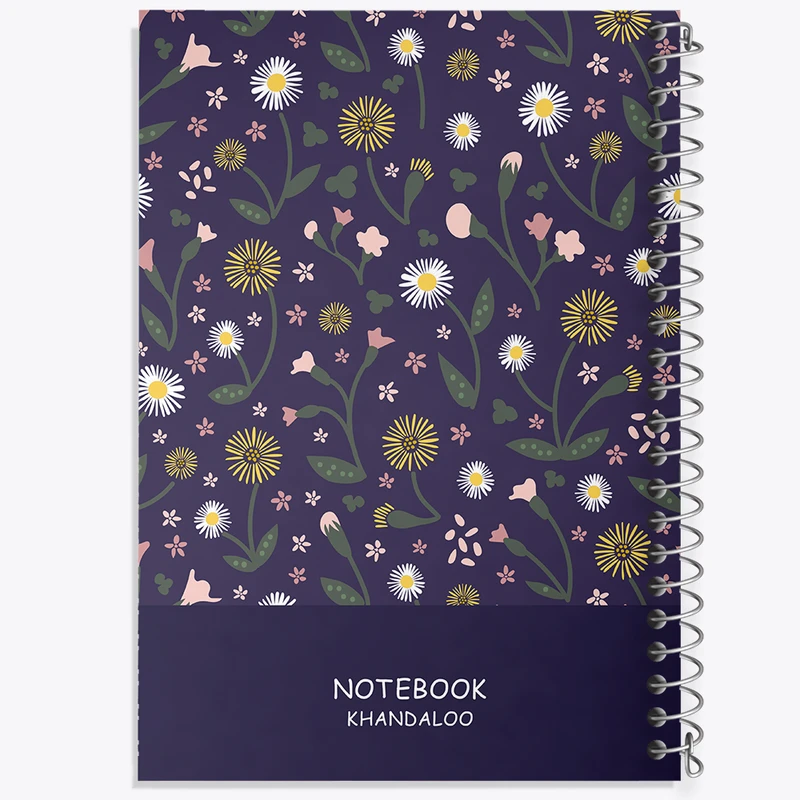 دفتر نت موسیقی 50 برگ خندالو مدل گل گلی کد N895