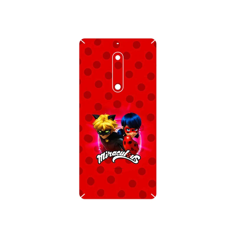 برچسب پوششی ماهوت مدل Ladybug and Cat Noir مناسب برای گوشی موبایل نوکیا 5