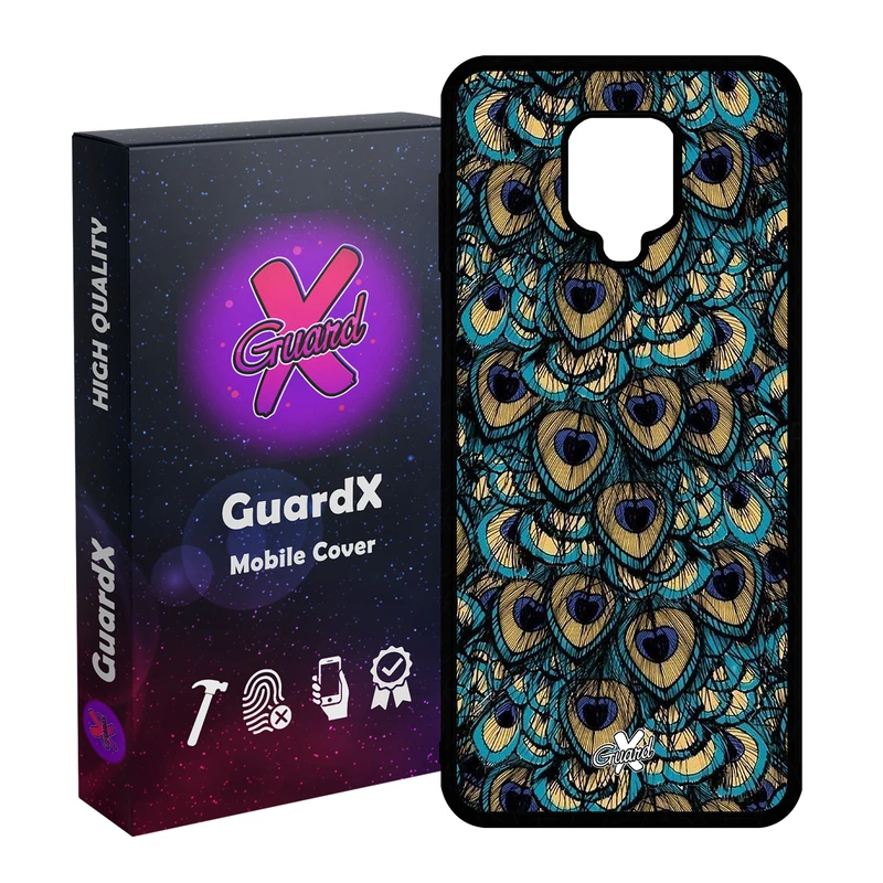 کاور گارد ایکس طرح Peacock مدل Glass10092 مناسب برای گوشی موبایل شیائومی Redmi Note 9S / Note 9 Pro / Note 9 Pro Max