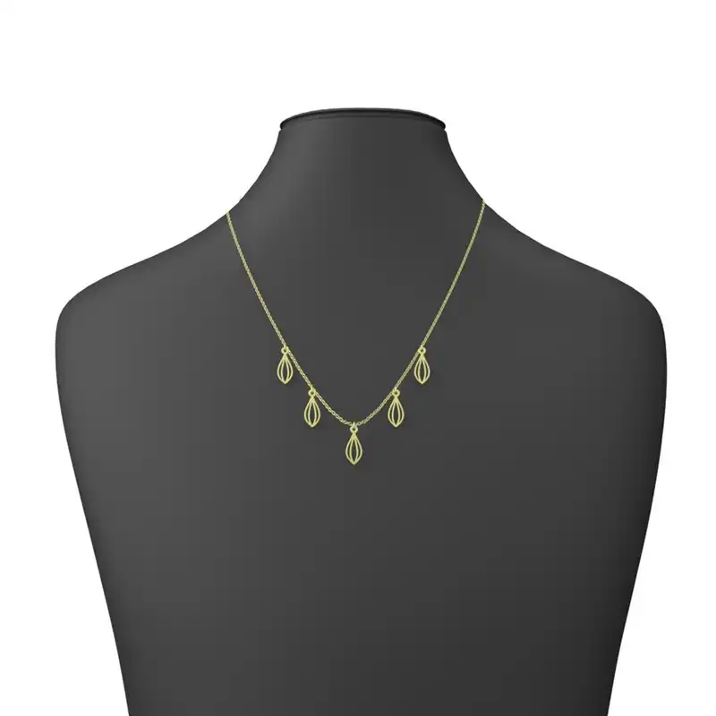 گردنبند طلا 18 عیار زنانه مدوپد مدل اشک کد RNA10836