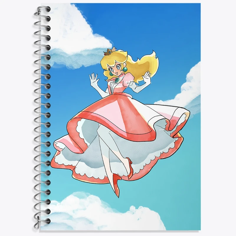 دفتر زبان 50 برگ خندالو مدل دو خط طرح (Mario) بازی سوپر ماریو کد 31524